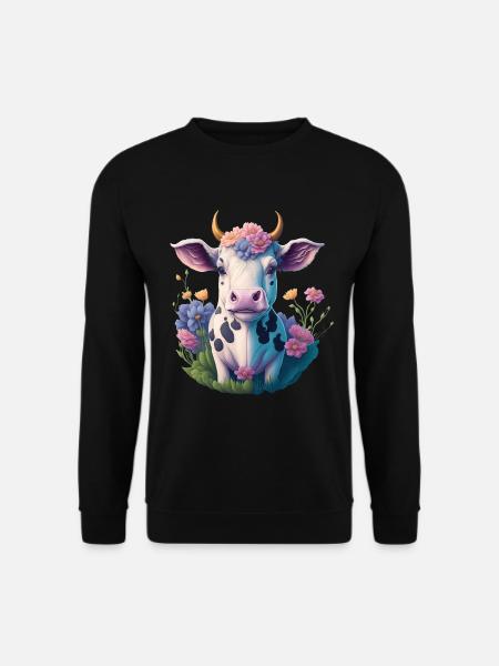 Kuh - Unisex Pullover - Schwarz
