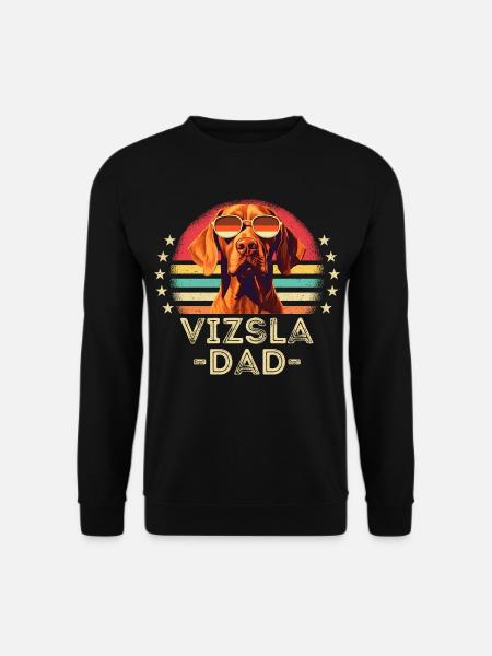 Vizsla z okularami przeciwsłonecznymi retro - Bluza unisex - czarny