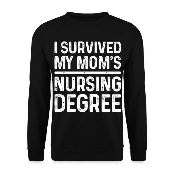 I graduated from nursing school - Unisex Sweatshirt - black - Front - Alina (178cm) & Michal (187cm)