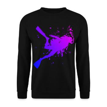 Scuba Diver Diving Men's Scuba Diving - Unisex Sweatshirt - black - Front - Alina (178cm) & Michal (187cm)