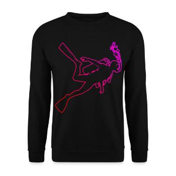 Scuba Diver Homme Scuba Diving Diver - Sweat-shirt Unisexe - noir - Devant - Alina (178cm) & Michal (187cm)