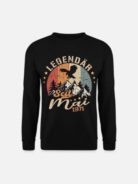 Mai 1971 Jahrgang geboren im Mai 1971 Jubiläum - Unisex Pullover - Schwarz
