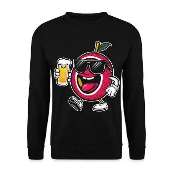 Passionsfrucht Bier - Unisex Pullover - Schwarz - Vorne - Alina (178cm) & Michal (187cm)