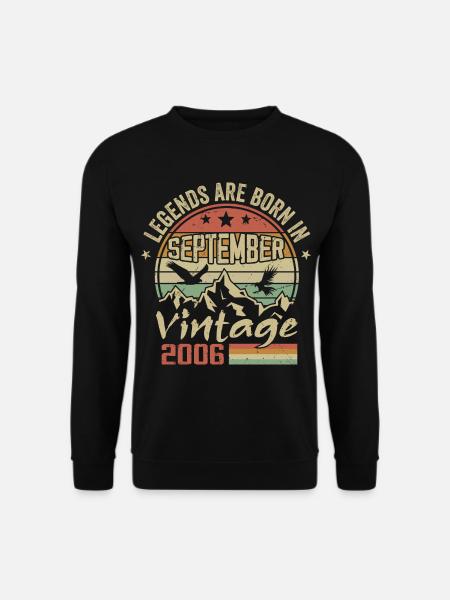 Septembre 2006 Cadeau Anniversaire September 2006 - Sweat-shirt Unisexe - noir