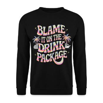 Humor Getränke Kreuzfahrt Urlaub - Unisex Pullover - Schwarz - Vorne - Alina (178cm) & Michal (187cm)
