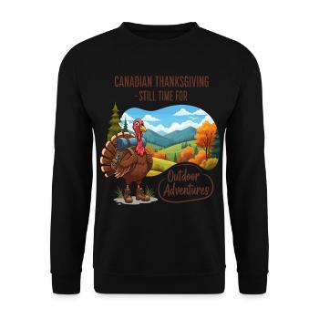 L’aventure canadienne de l’Action de grâce - Sweat-shirt Unisexe - noir - Devant - Alina (178cm) & Michal (187cm)