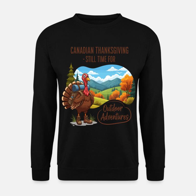 Kanadisches Thanksgiving Abenteuer - Unisex Pullover - Schwarz