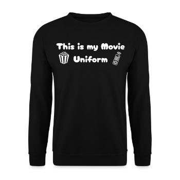 Movie Night - Uniform - Unisex Sweatshirt - black - Front - Alina (178cm) & Michal (187cm)