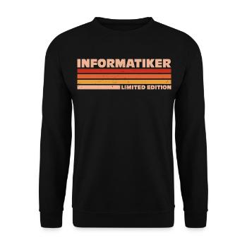 Informatiker Informatikerin Informatik - Unisex Pullover - Schwarz - Vorne - Alina (178cm) & Michal (187cm)