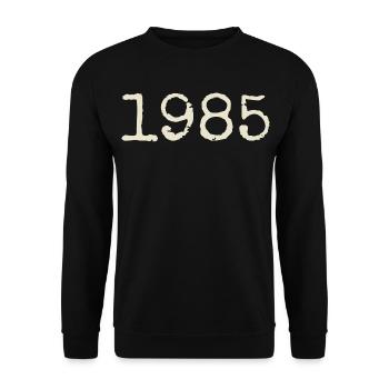 1985 Birthday Gift - Awesome since 1985 - Unisex Sweatshirt - black - Front - Alina (178cm) & Michal (187cm)