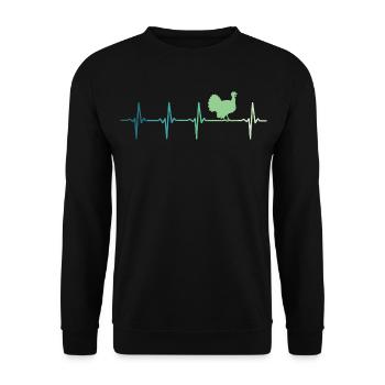 turkey heartbeat turkey - Unisex Sweatshirt - black - Front - Alina (178cm) & Michal (187cm)