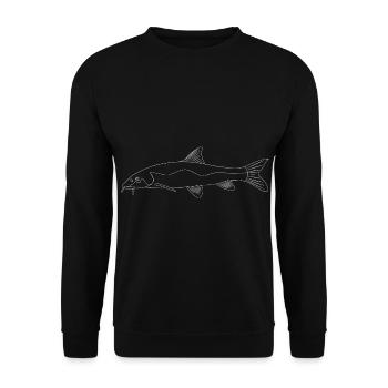 Barbe Fish - Unisex Sweatshirt - black - Front - Alina (178cm) & Michal (187cm)