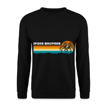 Spinne Netz Biss - Unisex Pullover - Schwarz - Vorne - Alina (178cm) & Michal (187cm)