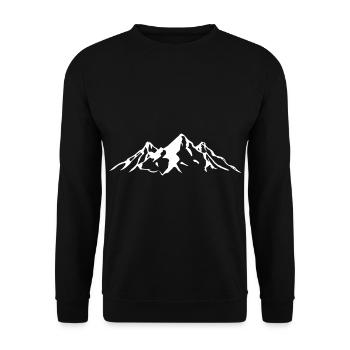 Hiking Mountain Mountains Hiking Mountains Mountaineering - Unisex Sweatshirt - black - Front - Alina (178cm) & Michal (187cm)