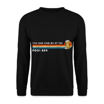 Pool Party Baignade Heure - Sweat-shirt Unisexe - noir - Devant - Alina (178cm) & Michal (187cm)