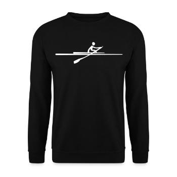 A rower - Unisex Sweatshirt - black - Front - Alina (178cm) & Michal (187cm)