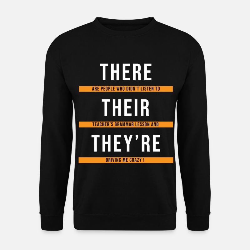 Lehrer Grammatik Englisch - Unisex Pullover - Schwarz