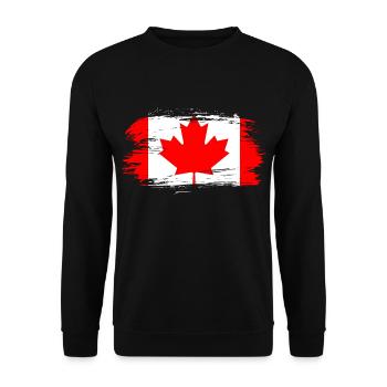 Kanada Flagge - Unisex Pullover - Schwarz - Vorne - Alina (178cm) & Michal (187cm)