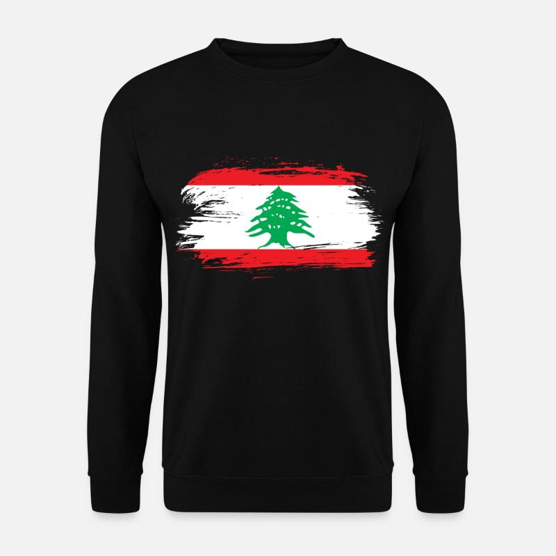 Libanon Flagge - Unisex Pullover - Schwarz