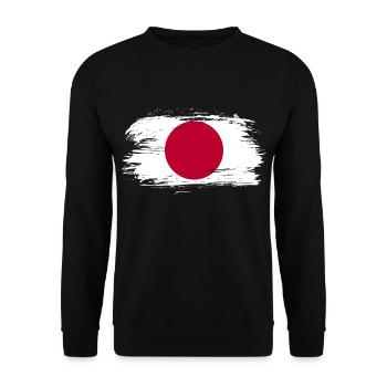 Japan flag - Unisex Sweatshirt - black - Front - Alina (178cm) & Michal (187cm)