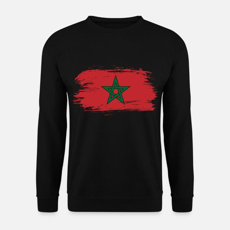 Marokko Flagge - Unisex Pullover - Schwarz