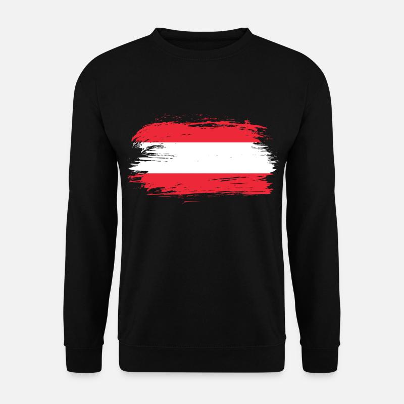 Österreich Flagge - Unisex Pullover - Schwarz