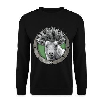 Punkschaf - Unisex Pullover - Schwarz - Vorne - Alina (178cm) & Michal (187cm)