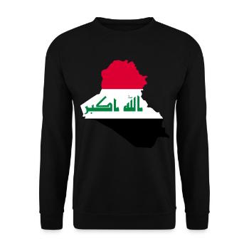 Irak Drapeau carte carte idée cadeau - Sweat-shirt Unisexe - noir - Devant - Alina (178cm) & Michal (187cm)