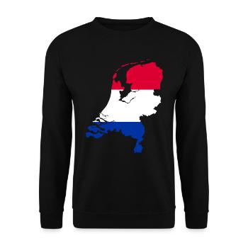 Netherlands Flag Map Gift Idea - Unisex Sweatshirt - black - Front - Alina (178cm) & Michal (187cm)