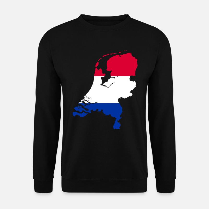 Netherlands Flag Map Gift Idea - Unisex Sweatshirt - black
