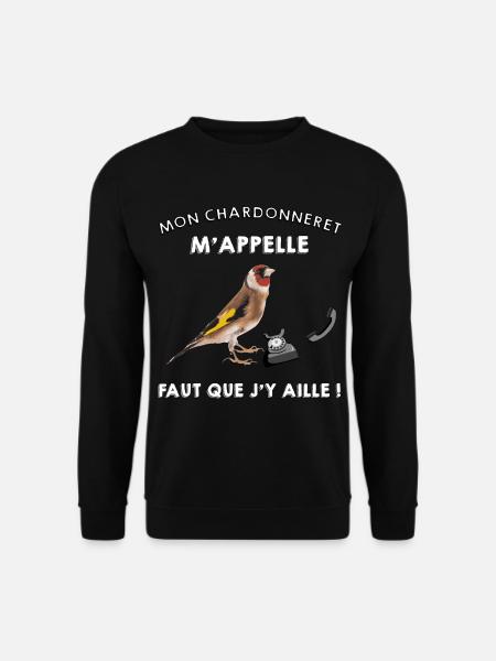 Mon chardonneret m'appelle - Sweat-shirt Unisexe - noir