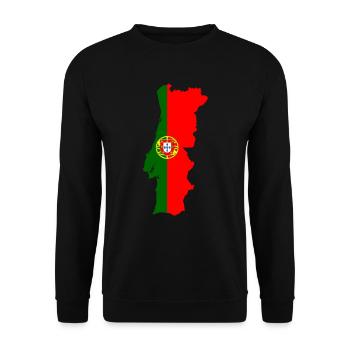 Drapeau du portugal carte drapeau - Sweat-shirt Unisexe - noir - Devant - Alina (178cm) & Michal (187cm)