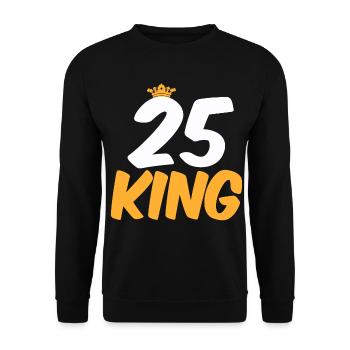 25th birthday 25 year old 25 years - Unisex Sweatshirt - black - Front - Alina (178cm) & Michal (187cm)