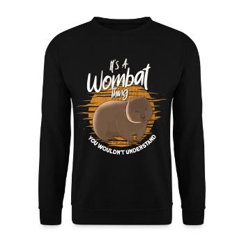 Wombats marsupial wombat gift - Sweat-shirt Unisexe - noir - Devant - Alina (178cm) & Michal (187cm)