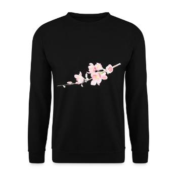 Cherry Blossom - Sakura - Unisex Sweatshirt - black - Front - Alina (178cm) & Michal (187cm)