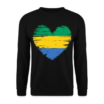 Drapeau drapeau drapeau gabonais - Sweat-shirt Unisexe - noir - Devant - Alina (178cm) & Michal (187cm)