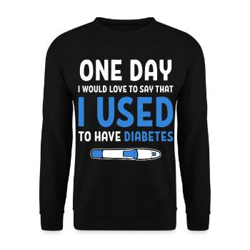 Diabetiker Insulin - Unisex Sweatshirt - black - Front - Alina (178cm) & Michal (187cm)