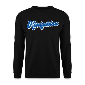 Königsblau | Gelsenkirchen Schalke Geschenkidee - Unisex Pullover - Schwarz - Vorne - Alina (178cm) & Michal (187cm)