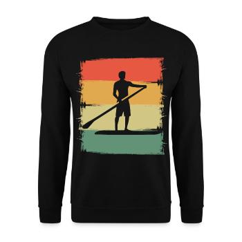 Stand Up Paddle Cadeau Stand Up Paddler SUP Board - Sweat-shirt Unisexe - noir - Devant - Alina (178cm) & Michal (187cm)