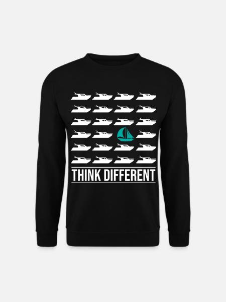 Think Different Sailing Boat - Unisex Sweatshirt - black