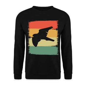 Falknerei Geschenkidee Falkner Beizjagd Greifvogel - Unisex Pullover - Schwarz - Vorne - Alina (178cm) & Michal (187cm)