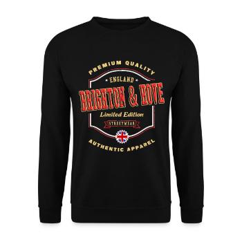 Brighton and Hove Angleterre City Font Vintage - Sweat-shirt Unisexe - noir - Devant - Alina (178cm) & Michal (187cm)