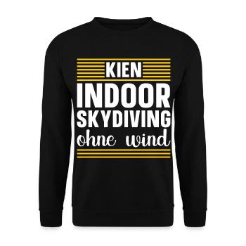 Indoor Skydiving - Unisex Sweatshirt - black - Front - Alina (178cm) & Michal (187cm)
