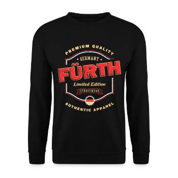 Fürth Allemagne City Font Vintage Rétro - Sweat-shirt Unisexe - noir - Devant - Alina (178cm) & Michal (187cm)