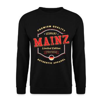Mayence Allemagne Ville Police Vintage Rétro - Sweat-shirt Unisexe - noir - Devant - Alina (178cm) & Michal (187cm)