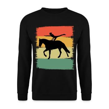 Acrobate Riding Rider Vaulter Acrobat - Sweat-shirt Unisexe - noir - Devant - Alina (178cm) & Michal (187cm)