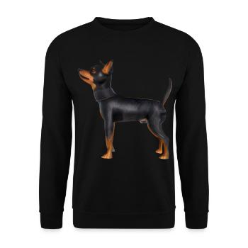 Lancashire Heeler - Unisex Sweatshirt - black - Front - Alina (178cm) & Michal (187cm)