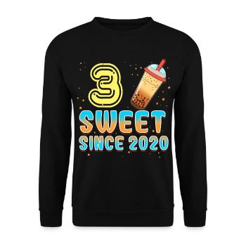 3ème anniversaire Bubble Tee - Sweat-shirt Unisexe - noir - Devant - Alina (178cm) & Michal (187cm)