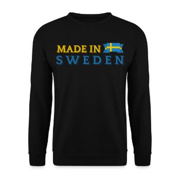 Fabriqué en Suède, fierté suédoise - Sweat-shirt Unisexe - noir - Devant - Alina (178cm) & Michal (187cm)