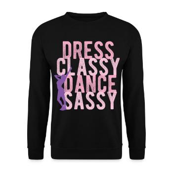 Breakdancing Tanzen für Tänzer - Unisex Pullover - Schwarz - Vorne - Alina (178cm) & Michal (187cm)